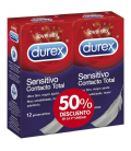ANTICONCEPTIVOS - Durex Preservativo Duplo Sensitivo Contacto Total 12+12 Unidades - 